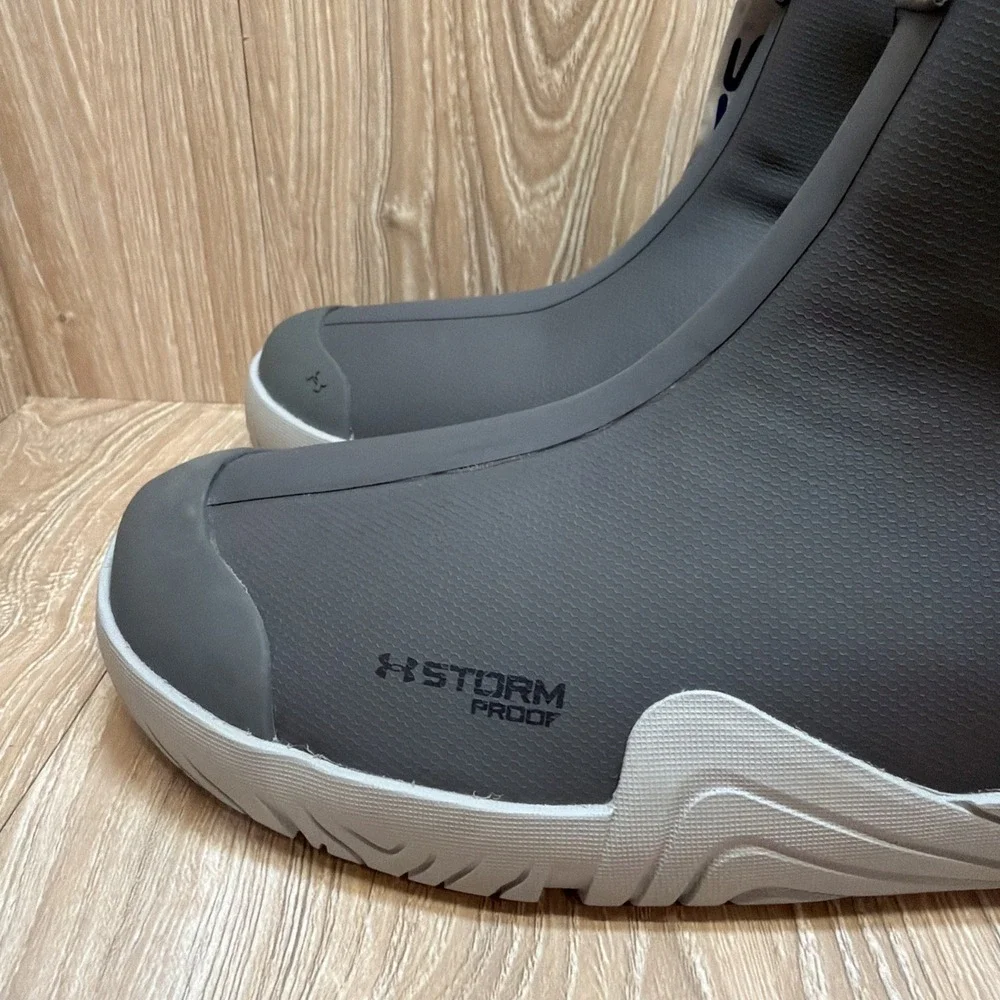 Under Armour Charged Shoreman Deck Boots 3026906-101 Dark Gray Size 7 New